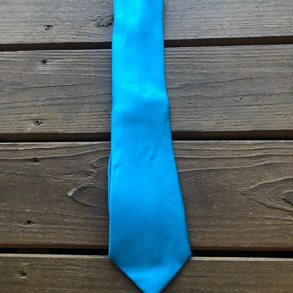 Donald Trump Blue Teal Silk Tie